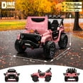 thumbnail image 3 of VOLTZ TOYS HAVOC 2-Seater Jeep 24V Kids Ride On Car - Power Battery, Dual Motors, Openable Doors, LED Searchlights & Parental Remote Control - Pink, 3 of 6