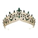 thumbnail image 5 of Tiara de boda, diadema, regalo, diadema decorativa, tocado de novia, corona, diadema Estilo B Verde Dorado, 5 of 7