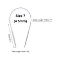 thumbnail image 2 of Uxcell Size US 7 Knitting Needles Circular Needle 16 inch Round Metal Stainless Steel Needle for Handmade Projects DIY Knitting, 2 of 6
