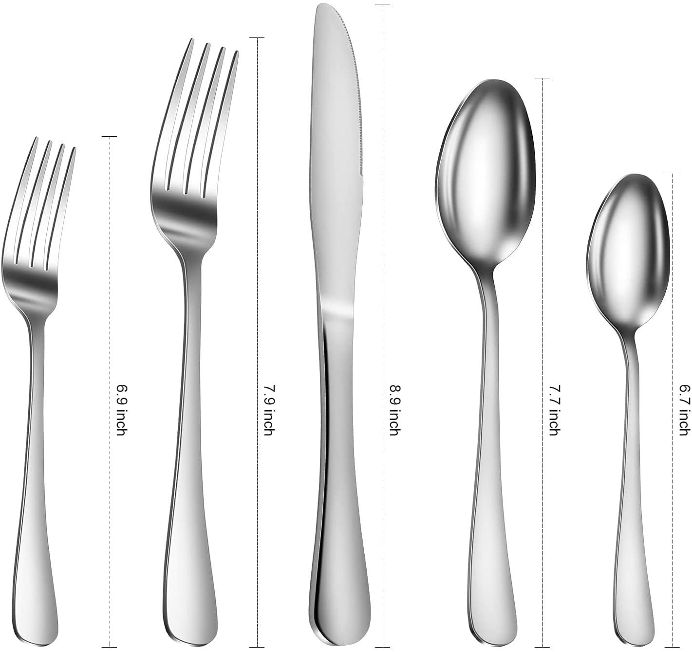 60-Piece Silverware Set with Organizer,AIVIKI Stainless Steel Flatware Set  for 12,Cutlery Utensil Sets for Home Restaurant,Tableware Set Include forks