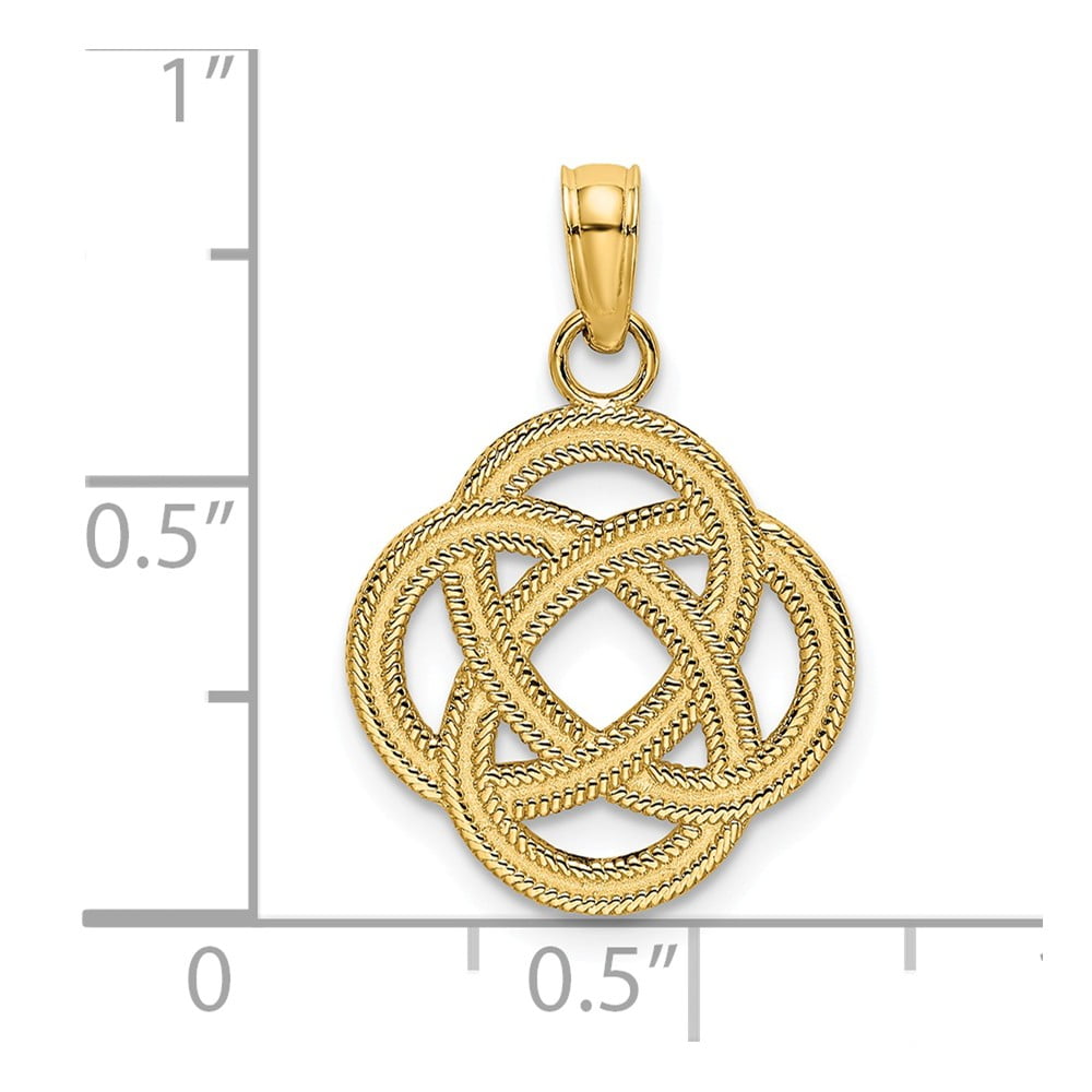 Details about  / 14k 14kt Yellow Gold LRG CELTIC ETERNITY KNOT CIRCLE Charm PENDANT 28.4 mm