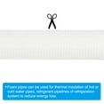 thumbnail image 4 of Uxcell 4.9ft Pipe Insulation Tubing, 2 Pcs 1 Inch ID Heat Insulated Foam Tubing Handle Grip Support for Pipe, White, 4 of 6