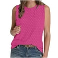 thumbnail image 2 of Fanxing Keyhole Tank Tops for Women Sleeveless Tanks Summer Solid Color Cutout Camisole Crew Neck Casual Tees Shirts, 2 of 8