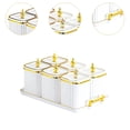thumbnail image 6 of WeiLaiKeQi Divided Nut Jars Set with Tray Snack Candy Jars for Wedding Dining Room Home White, 6 of 9