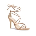 thumbnail image 1 of BLISSFUL STEP Sandales à Talons Aiguilles à Lacets à Brides pour Femme Nude 6, 1 of 7