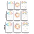 thumbnail image 4 of 3pcs/set, Canvas painting--Unframed, Cute cartoon style rainbows, clouds, sun, Posters and prints, living room, library, office, cafe, bar, abstract art, perfect birthday, holiday gift, Valentine's, 4 of 4