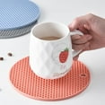 thumbnail image 2 of MesaSe 5Pcs Insulation Pad with Hanging Hole Honeycomb Design Anti-scalding TPR Dining Room Kitchen Table Tableware Placemat for Gifts, 2 of 8