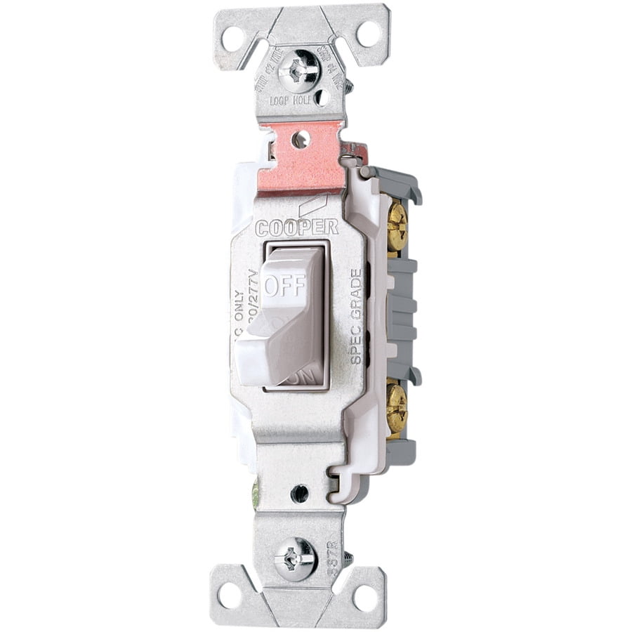 Cooper Csb220w White Double Pole Toggle Light Switch 20a Walmart Com