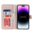 thumbnail image 5 of Feishell Compatible with for iPhone 13 Pro Wallet Case Crossbody, Zipper Phone Case with RFID Blocking Card Holder Wrist Strap Leather Purse Gift for Women For iPhone 13 Pro, Rosegold, 5 of 10