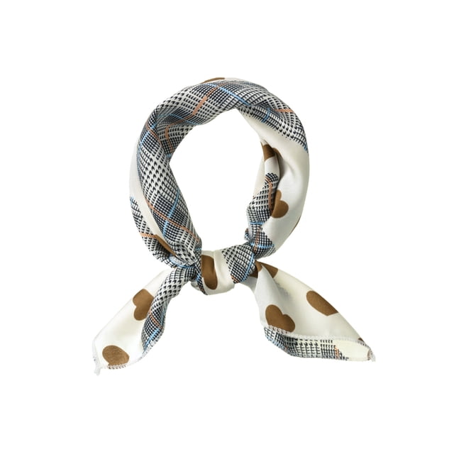 INSPIRAR CHIC Bufanda Cuadrada para Mujeres Día de la Madre Pañuelo Scrunchies Bufandas Cuello Marrón