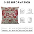 thumbnail image 6 of Jiayy Pillow Case Danish Heart Scandinavian Red Folk Pattern Birds Retro Holidays Finnish Nature Nordic Rural Farmhouse Decorative Throw Pillows Covers  2 pcs for Fall Decorations, 6 of 6