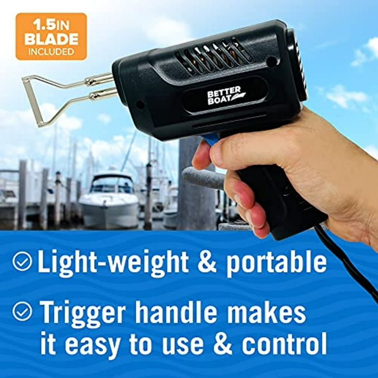 Better Boat Hot Knife Rope Cutter for Heated Nylon Strap Cutting Marine Grade Line Cutter & Rope Sealer Lines Fabric Ribbon Cutter and Sealer Heat