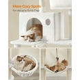 thumbnail image 5 of 81.1"H Cat Tree Cat Tower for Indoor Cats, Plush Multi-Level Cat Condo with Scratching Posts, Perches, Caves, Hammock, Cream White, 5 of 7