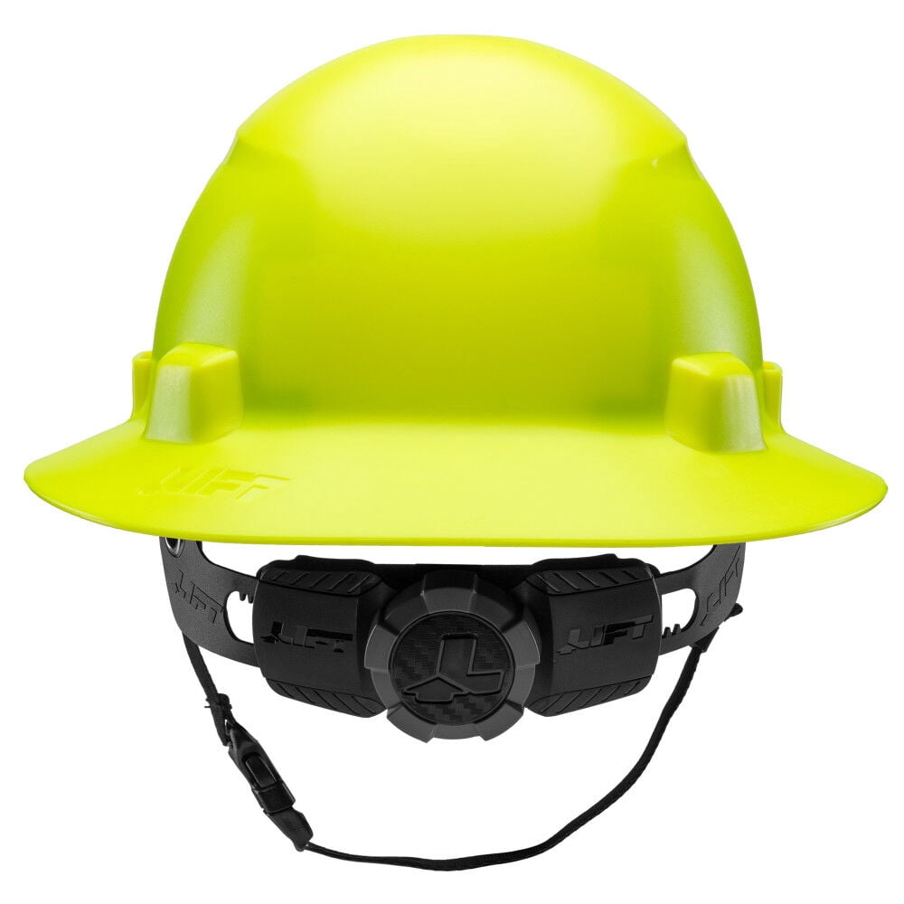 Lift Safety Idax Full Brim - Vented Hard Hat, Hi-Viz Yellow