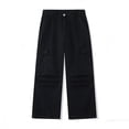 thumbnail image 7 of FRSASU Wide Leg Cargo Pants for Men Stretch Cotton Loose Versatile Athletic Hiking Pants with Pockets Black, 7 of 7