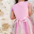 thumbnail image 6 of Lanbubble Toddler Baby Girls Rainbow Tutu Dresses Tulle Dress Party Princess Sequins Sundress Ruffle Sleeveless Pink 2-3 Years, 6 of 11