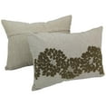 thumbnail image 2 of Blazing Needles 18 x 13 in. Floral Pattern Beaded Chambray Throw Pillow - Set of 2, 2 of 2