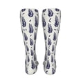 thumbnail image 6 of Naloa Blue Leaves High Stockings Women Thigh High Stockings Over Knee Long Stockings-One Size, 6 of 8