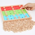 thumbnail image 3 of Ensemble de Bois, Numéros Consécutifs en Bois, Cent Planches Montessori Math, Jouets Éducatifs de Multiplication, Jouet de Math, 3 of 8