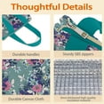thumbnail image 4 of Pioneer Flower Floral Print Pattern Insulated Lunch Bag for Women & Adults,Large Portable Soft Cooler Lunch Bag,Thermal Food Storage Tote with Pearl Cotton,8.66L,8.75x5.75x9.5 Inch, 4 of 6