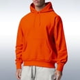 thumbnail image 3 of Xuemjiao Mens Sweatshirt Men's Sportswear Solid Color Fleece Hoodie Mens Hoodies Sweatshirts Sudaderas (orange,L), 3 of 4