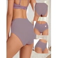 thumbnail image 2 of Women's High-Waisted Cotton Briefs - Soft Stretch Full Coverage Underwear 4-Pack, 2 of 5