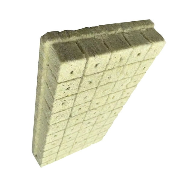 Inteprter 50 Uds. De hojas de jardín, cubos de inicio de plantación sin tierra de lana de roca, cubos de siembra hidropónicos Jardín y Patio No.03 Inteprter HA004022-03B