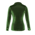 thumbnail image 6 of Penkiiy Women's Solid Button Down Long Sleeve Collar Velvet Shirt Blouse Top S Green, 6 of 6