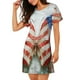 thumbnail image 2 of Fotbe Patriotic Butterfly Floral Bata de Dormir para Mujer con Estampado, Camisón de Algodón de Manga Corta, Ropa de Dormir Casual, 2 of 6