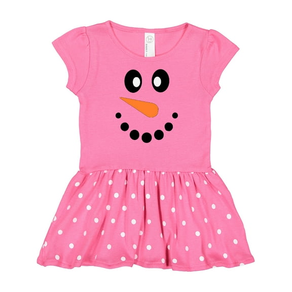 Inktastic Cute Smiling Snowman Face with Carrot Nose Gift Baby Girl Dress