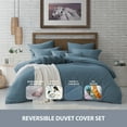 thumbnail image 2 of Swift Home 3PC Crinkle Prewashed Duvet Cover Set (No Insert), Blue Dusk, King/Cal King, 2 of 5
