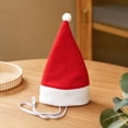 thumbnail image 7 of Pet Santa Hat for Small Dogs Cats with White Pompom, Adjustable Christmas Hat with Strap, Plush Santa Accessory for Holiday Pet Party Decor, 7 of 7