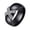 Black, variant on Women's Stainless Steel X Micro Cubic Zirconia Mosaic Ceramic Wedding Ring Fashion 8MM Plain Finger Band Pink Size 11