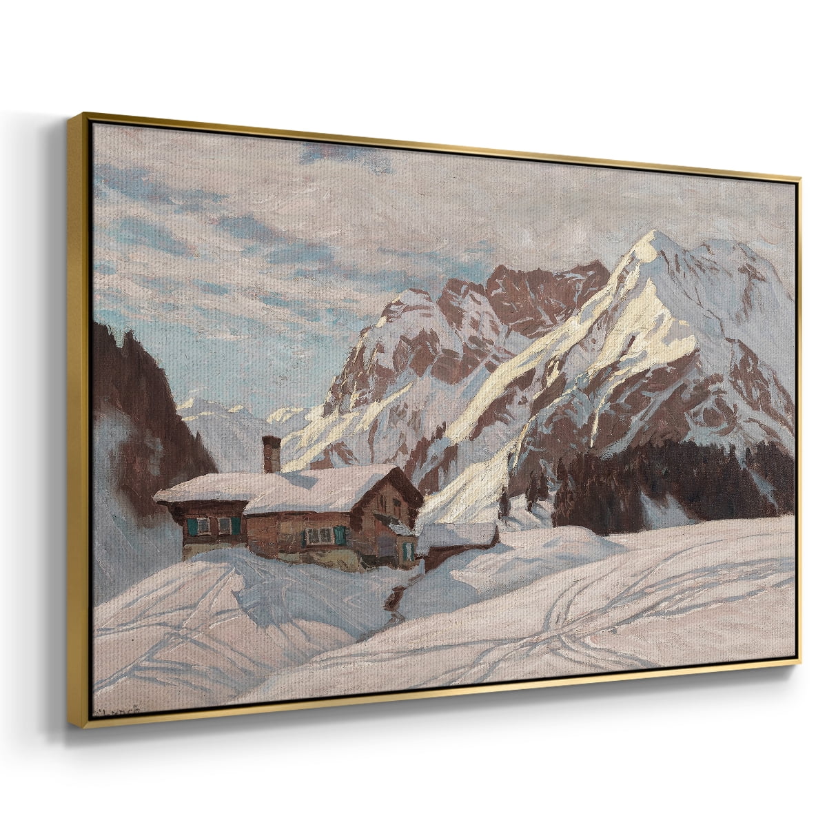 Vintage Landscape-CLXIII By Wexford Home Framed in Gold Wood Gallery Wrapped Canvas 17 in. x 25 in.