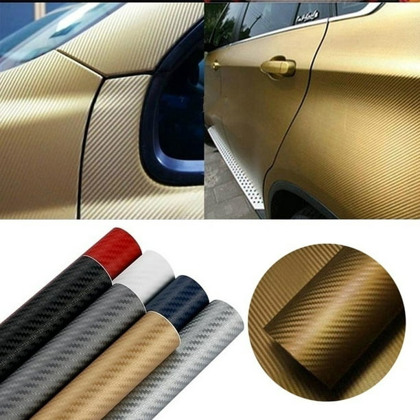 3D Fiber De Carbone Vinyle Car Wrap Roll Film Autocollant De