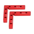 thumbnail image 4 of 2Pcs 90 Degree Positioning Squares Aluminum Alloy Right Angle Clamps Woodworking Tool 120mm Red, 4 of 14