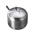 thumbnail image 1 of Yingyy Sugar Bowl Coffee Tea Spice Jar Kitchen Gadgets Multifunction Stainless Steel Sugar Salt Container Integrated Design Cooking Supplies Seasoning Pot Silver type 1 L, 1 of 9