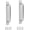 Silver, variant on ABCISI 2 Pack Rustic Barn Door Handles, 7 inch Aluminum Alloy Modern Handles for Sliding Door Wardrobe Kitchen Cabinet Shed with Mounting Screws, Gold Sliding Gate Door Pull Handle