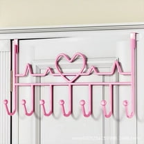 Trianu over the Door Hook, over Door Coat Rack, over Door Towel Rack, Door Hooks for Clothes, Belt, Hat(Pink)