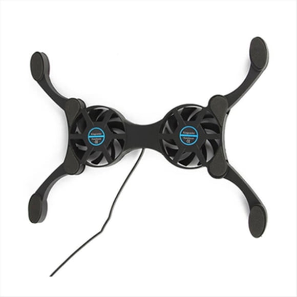 Enfriador Computadora Portátil con Almohadilla Enfriamiento Plegable con Ventiladores Dobles Soporte para Computadora Portátil con Alimentación USB para 7 A 15 Pulgadas