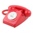 thumbnail image 6 of Guestbook, telephone Party,Retro Style Phone push button rotary,dial Vintage style Corded Phone home decor,desk Telephone Antique Old Fashioned Classic, Red, 6 of 10