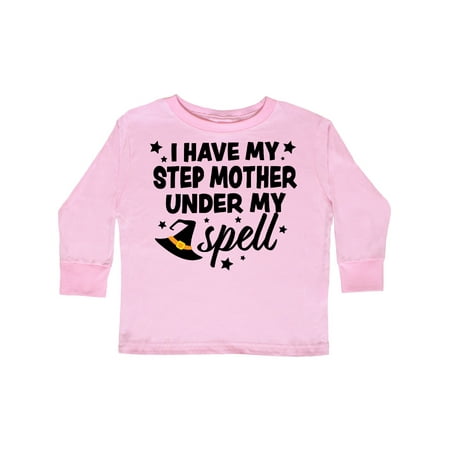 

Inktastic I Have My Step Mother Under My Spell with Cute Witch Hat Gift Toddler Boy or Toddler Girl Long Sleeve T-Shirt