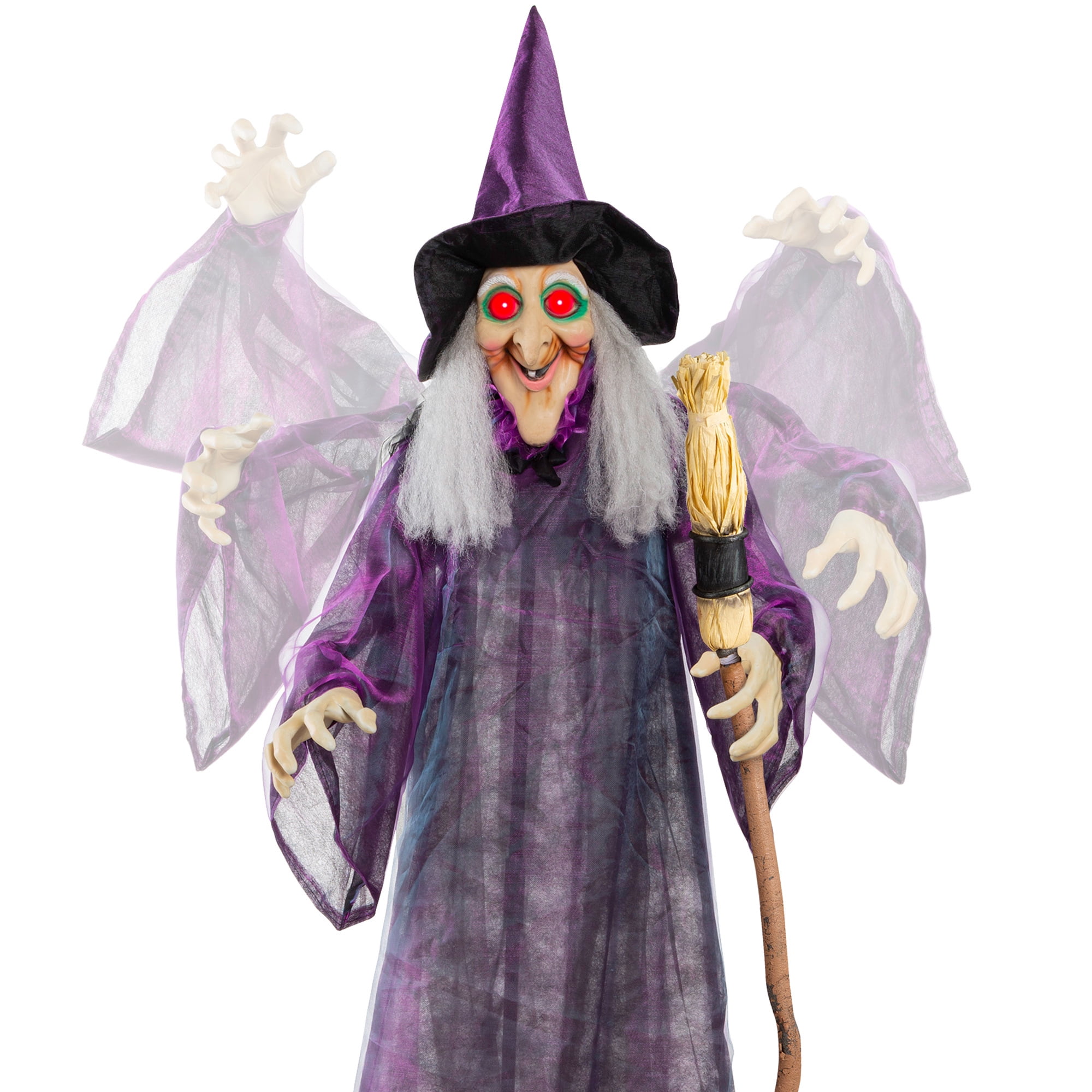 Lots 2 Solar Powered Dancing Halloween Swinging Ghost Witch 