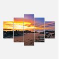 thumbnail image 2 of Vue de la Plage de Khao Lak au Coucher du Soleil - Art sur Toile Moderne du Rivage, 2 of 3