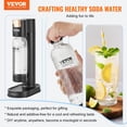 thumbnail image 2 of Máquina para hacer agua con gas VEVOR, para el hogar, con botella PET de 1 L sin BPA, 2 cilindros de CO2 (sin CO2), compatible con cilindros de CO2 de rosca estándar de 60 L., 2 of 5