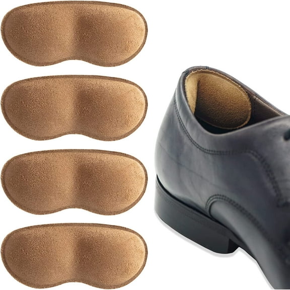 Heel Grips for Men and Women, Self-Adhesive Heel Cushion Inserts Prevent Heel Slipping, Rubbing, Blisters, Foot Pain, and Improve Shoe Fit - 2pairs(Brown)