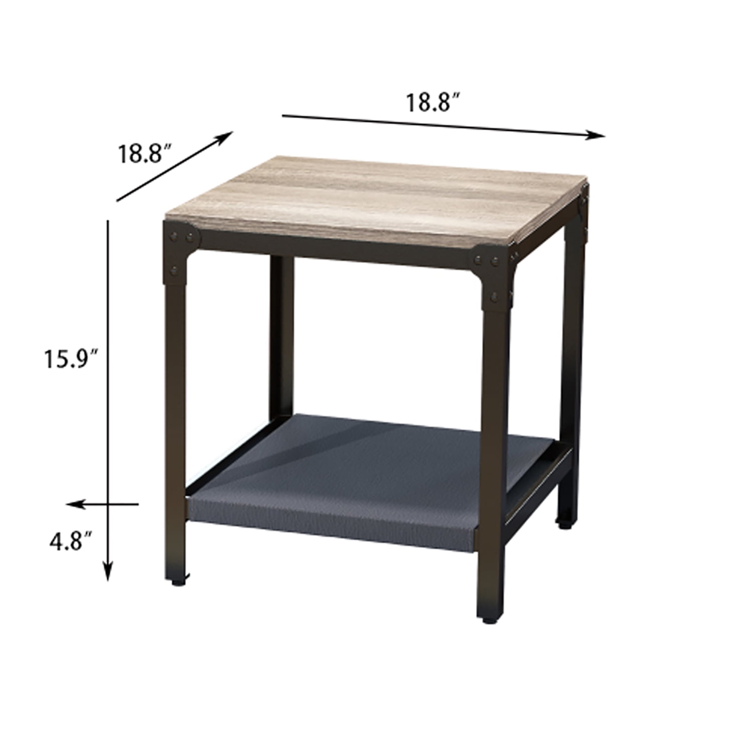Kadyn Square Coffee Table, Wood Coffee Table Share with pets(Provide pet mat), Metal Tea Table for Living Room, Black Kadyn Square Coffee Table, Wood Coffee Table Share with pets(Provide pet mat), Metal Tea Table for Living Room, Black
