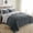 Dark Grey, variant on Joyfy Queen Size Comforter Set 3-Piece, Tufted Boho Plaid Geometric Design with 2 Pillow Shams, Beige Checkered All Seasons Bed in a Bag