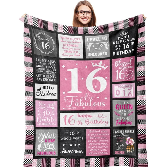 LHSHID 75th Birthday Gifts for Women Blanket 75th Birthday Decorations for Women Best Gifts for 75 Year Old Woman Happy 75th Birthday Ideas for Mom Grandparents Throw Blanket 30"x40"