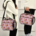 thumbnail image 5 of FORMRS Student Lunch Bag Insulated Reusable Cooler Box with Zipper Pockets, Light Pink Doughnuts, 5 of 9
